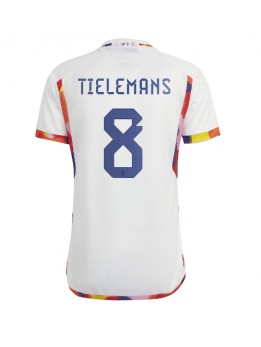 Belgien Youri Tielemans #8 Replika Borta Kläder VM 2022 Kortärmad
